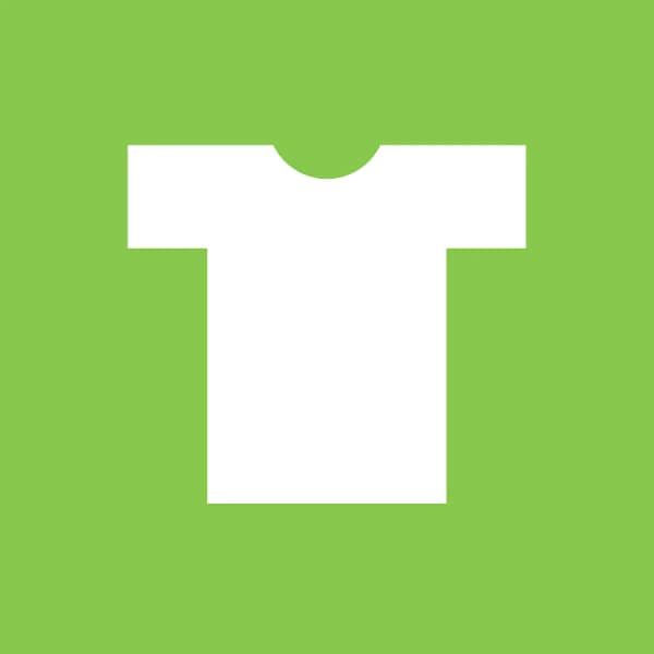 Piktogram for tøj i affaldssortering